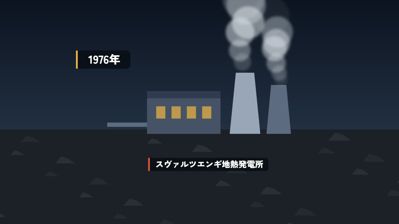 1976年、近くで地熱発電所の建設が始まる