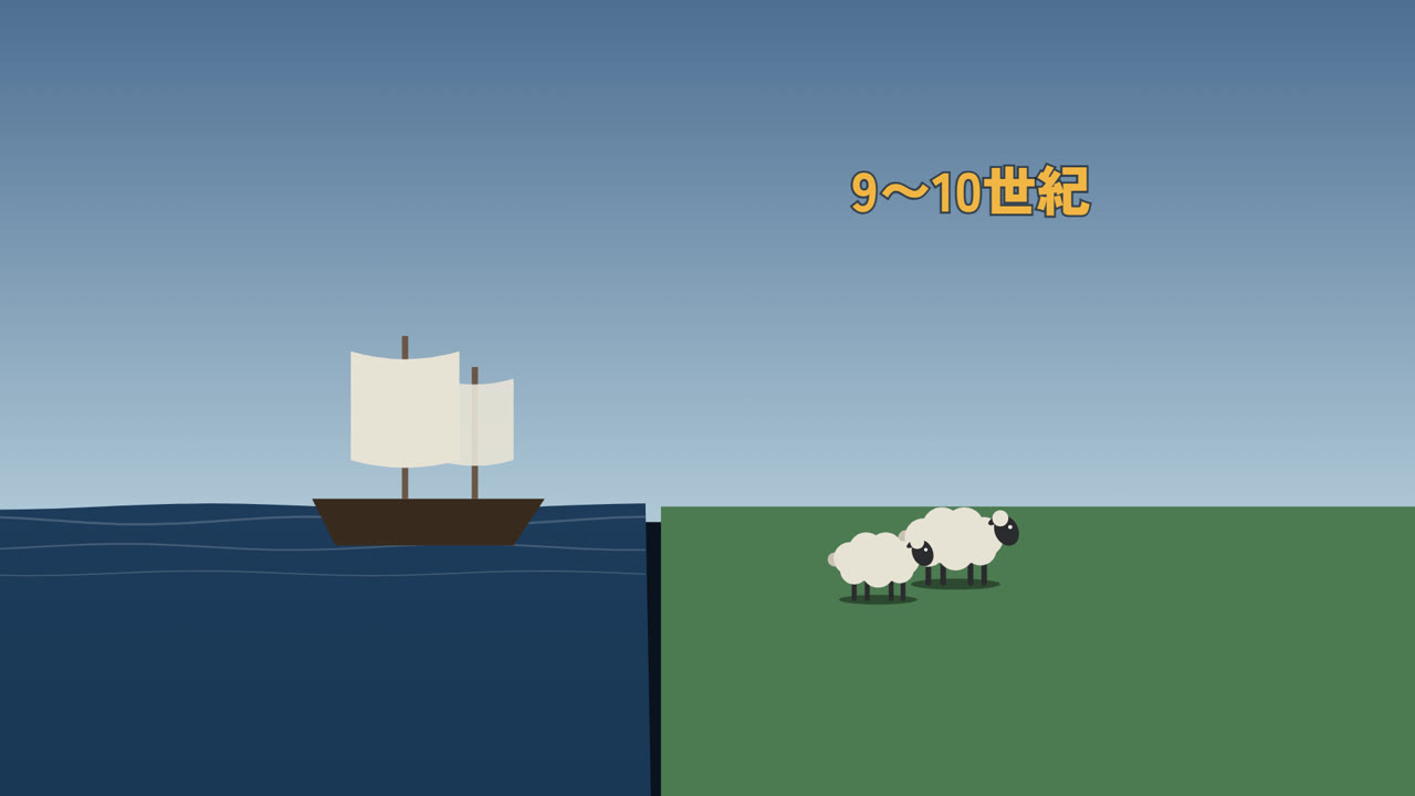 9〜10世紀、入植者が連れてきた